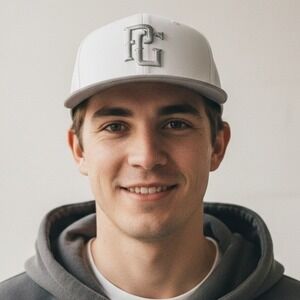 PERFECT GAME PG Flex Fit Baseball Cap Hat‎ White Gray Perforated - Size  L/XL